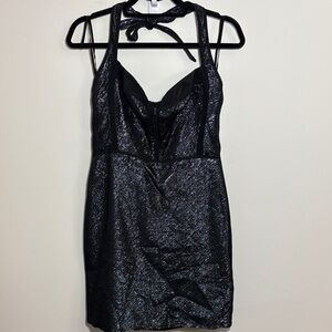 Z Spoke by Zac Posen Shimmering Black Mini Dress